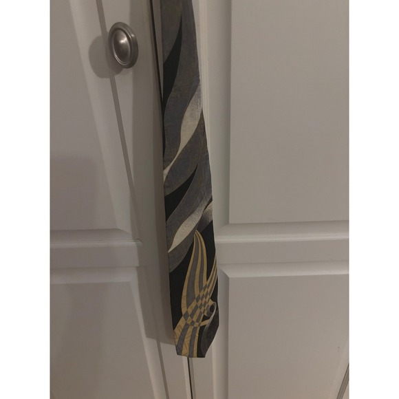 Alexander Lloyd Silk‎ Necktie Mens XL Geometric Art Deco USA Designer - Picture 1 of 6